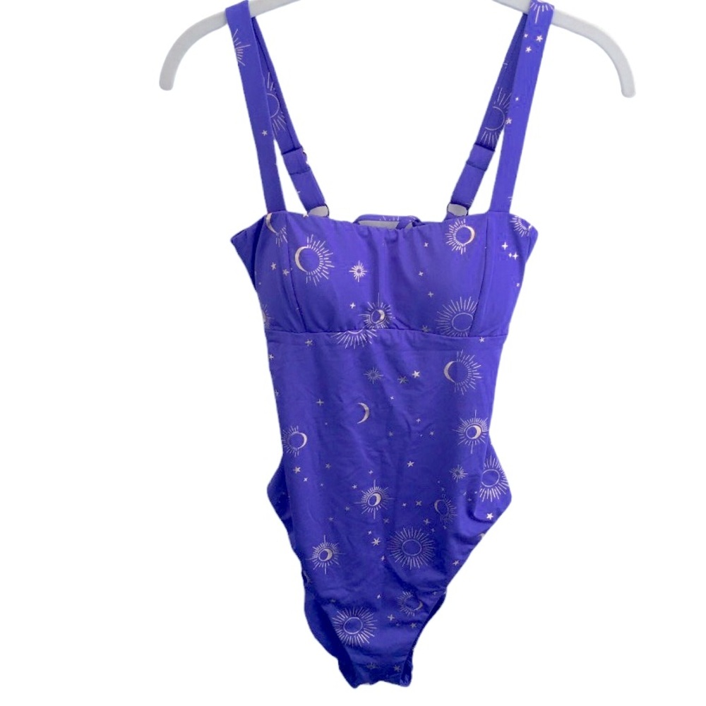NWOT Sunshine 79 celestial print one piece swimsuit